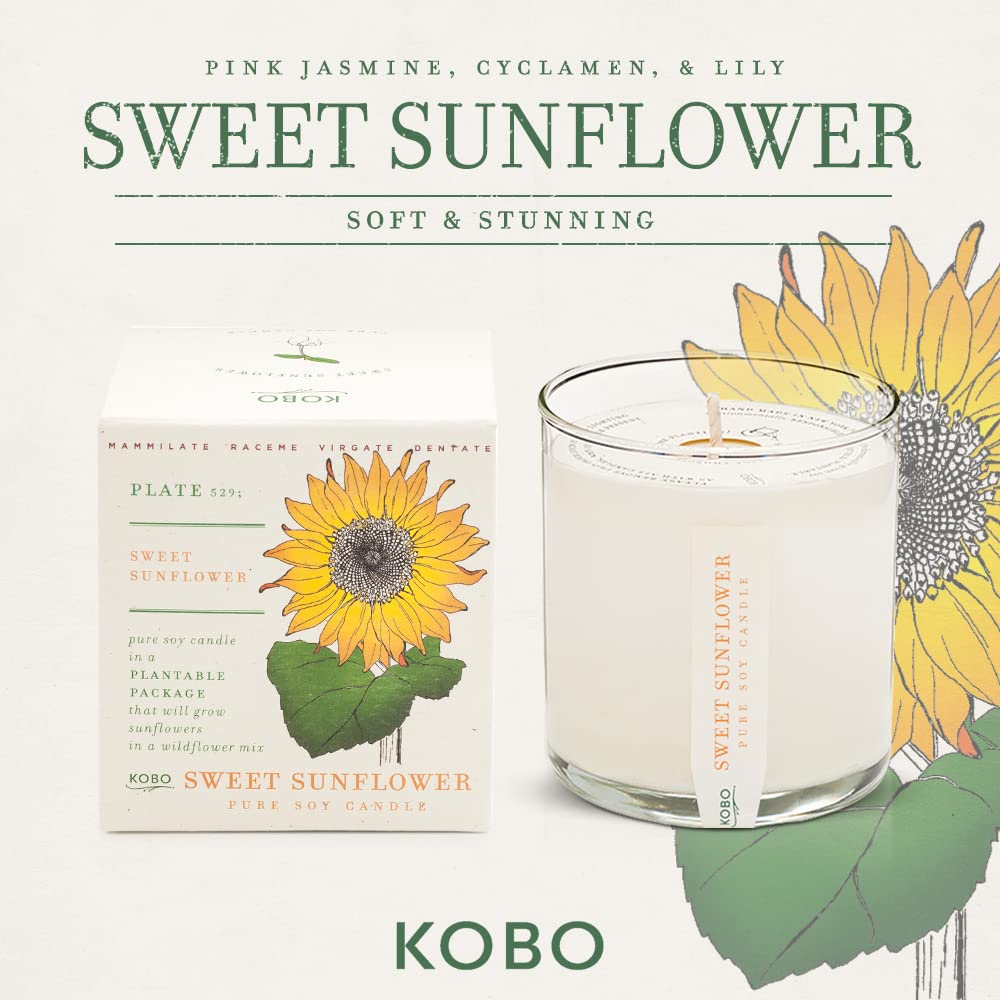 Sweet Sunflower Soy Candle with Plantable Box