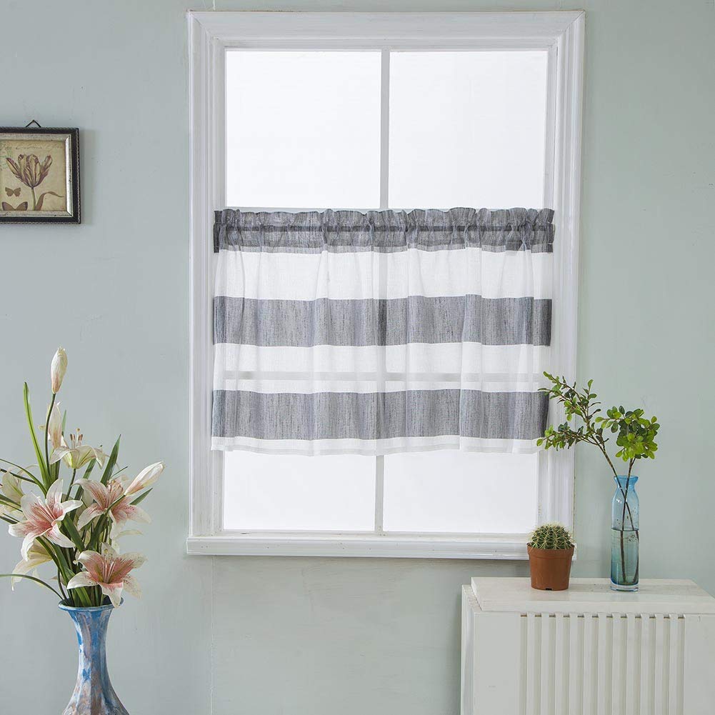 BOYOUTH Semi Shading Grey and White Rugby Stripe Print 