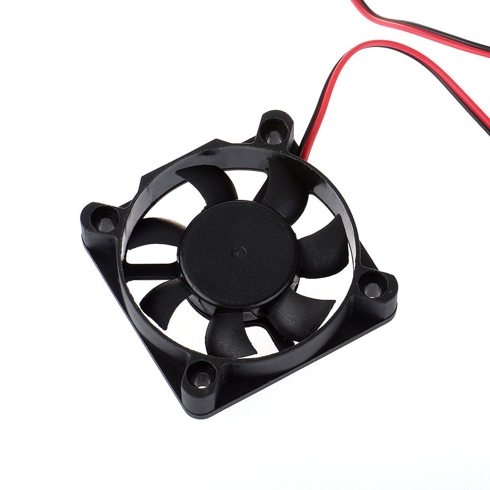 Anmbest 2PCS 5010 Silent Brushless Cooling Fan 2 pin Brushless 5CM Fans DC 12V 0.1A 50mm X 50mm X 10mm for Cool 3D Printers Parts PC Case CPU Cooler Sleeve Bearing 7 Blades