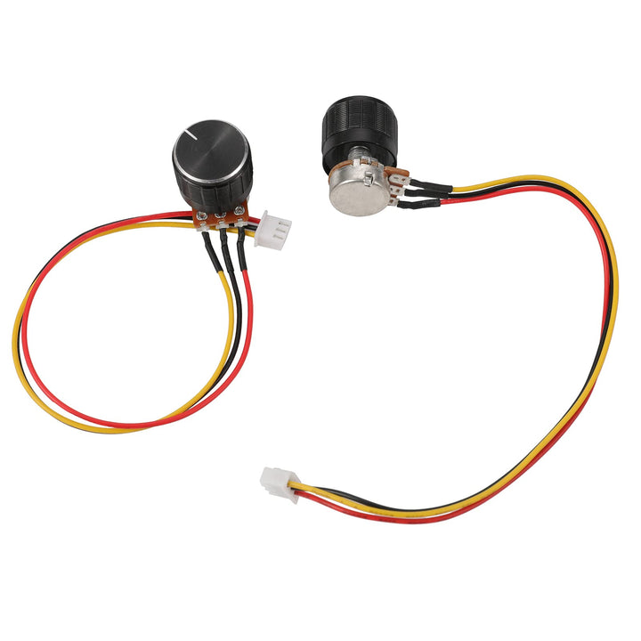 Molence 5PCS WH148 Rotary Potentiometer, 10K ohm 3PIN 15MM Linear Taper Potentiometer with XH2.54-3P Connector Wire Cable Black Knob