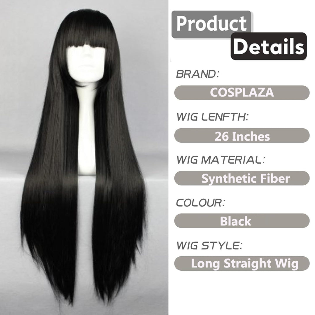 Cosplaza Cosplay Wigs 80cm Long Straight Enma Ai Hell G