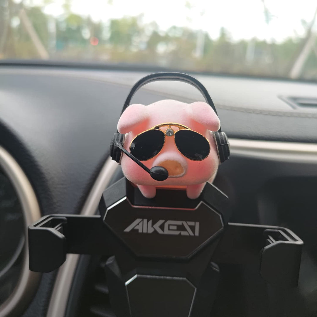 Car Rear View Mirror Pendant Lucky Piggy Hanging Ornament Auto Interior Decoration , Office Home Gardening Hanging (Pilot)