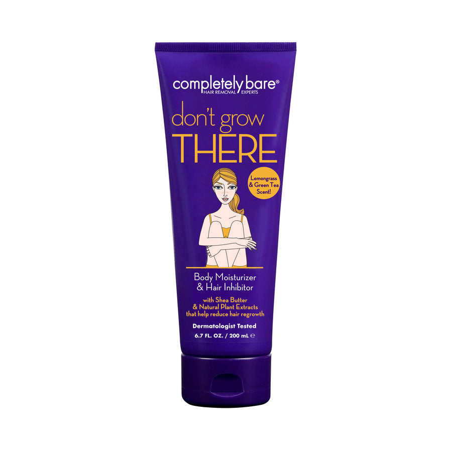 don't grow THERE Body Moisturizer & Hair Inhibitor - Shea Butter & Hair Minimizers 6.7 FL OZ