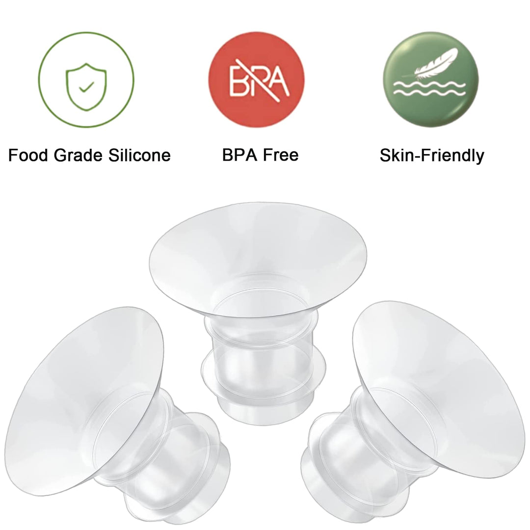 19mm Flange Inserts Compatible with Momcozy S12 Pro/S9 Pro /M5/M9/Medela/TSRETE Wearable Breast Pump,Suitable Spectra S1/S2, Reduce 24mm Shield/Flange Nipple Tunnel Down to 19mm