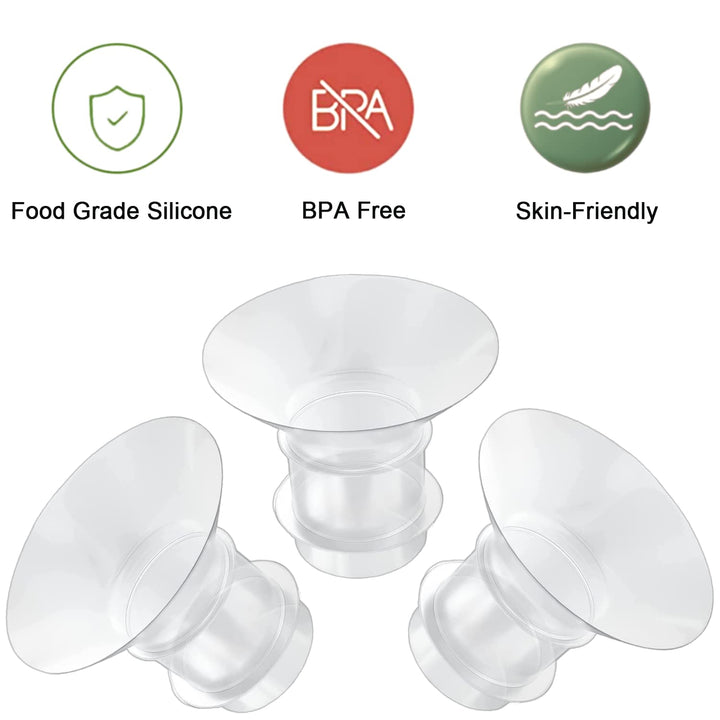 19mm Flange Inserts Compatible with Momcozy S12 Pro/S9 Pro /M5/M9/Medela/TSRETE Wearable Breast Pump,Suitable Spectra S1/S2, Reduce 24mm Shield/Flange Nipple Tunnel Down to 19mm