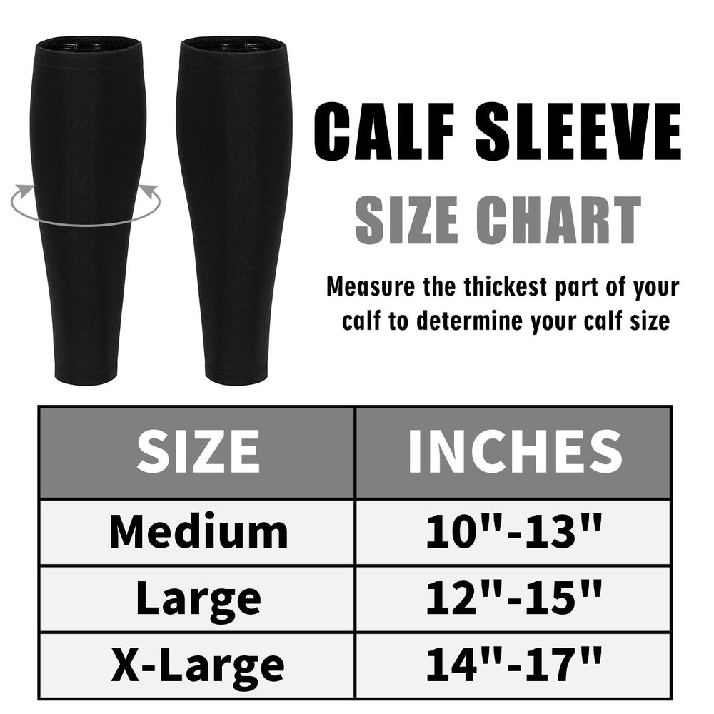 FALETO Unisex Calf Compression Sleeves for Running, Spo