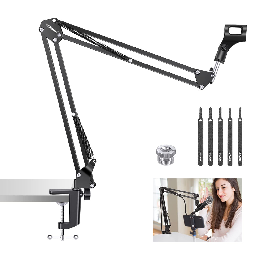 Neewer Microphone Arm Stand, Suspension Boom Scissor Mi