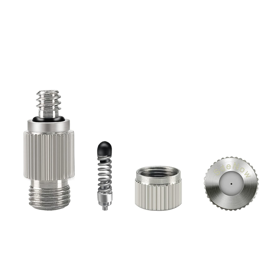 High Pressure Misting Nozzles for Outdoor Cooling System Outdoor Cooling Nozzle, UNC 10/24 Stainless Steel Misting Nozzles 0.012 Orifice (0.3mm), Silver Tone,30 Pcs