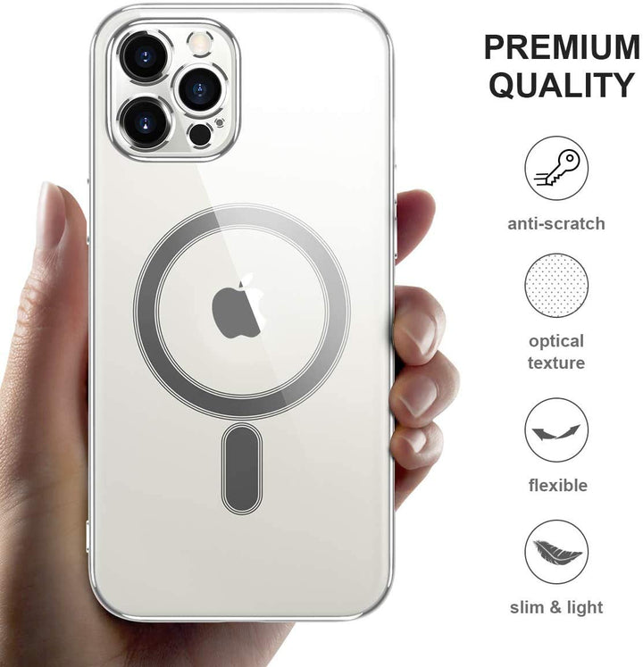 HVDI Clear Magnetic Case for iPhone Xs Max with Mag-Saf