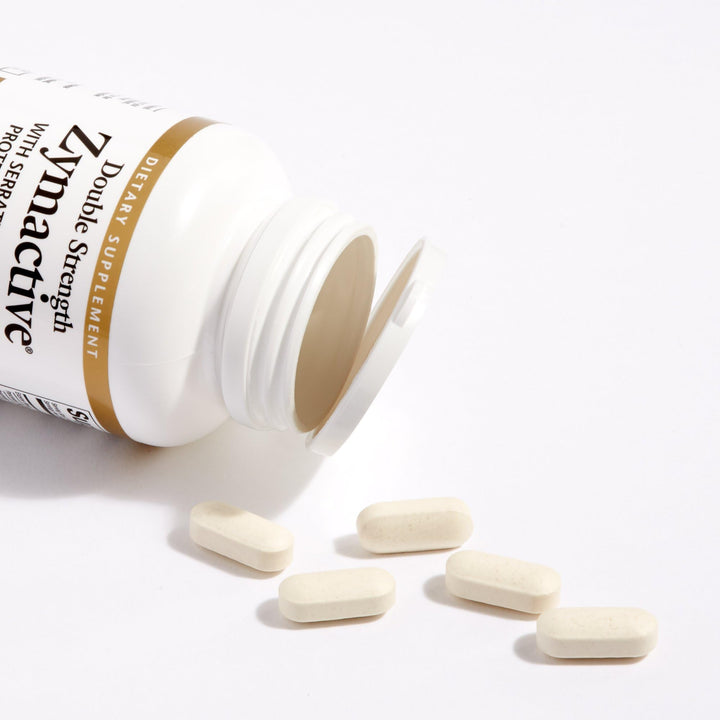 Natural Factors - Zymactive Proteolytic Enzyme Double Strength, Supports a Healthy Inflammatory Response to Help Muscle and Joint Function, Gluten Free, Non-GMO, 30 Enteric Coated Tablets
