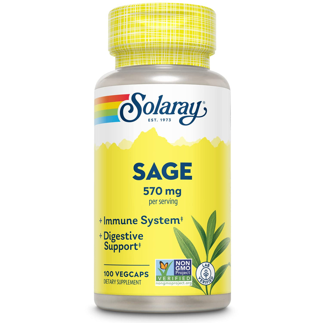 SOLARAY Sage Leaf | 570mg per Serving | Healthy Body Od