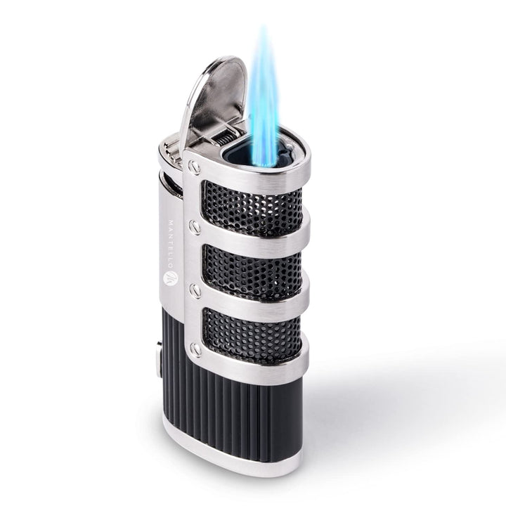 Mantello Cigars Torch Lighter, Triple Jet Flame Butane 