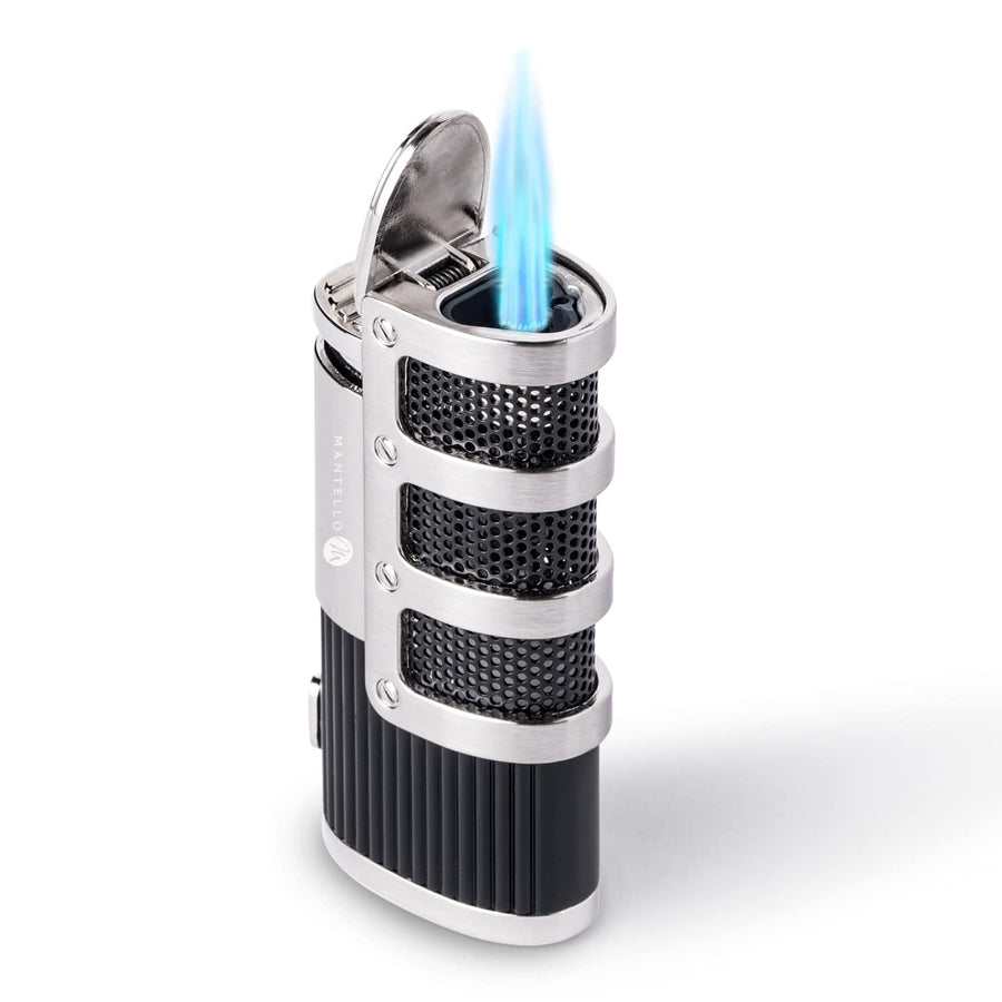 Mantello Cigars Torch Lighter, Triple Jet Flame Butane 