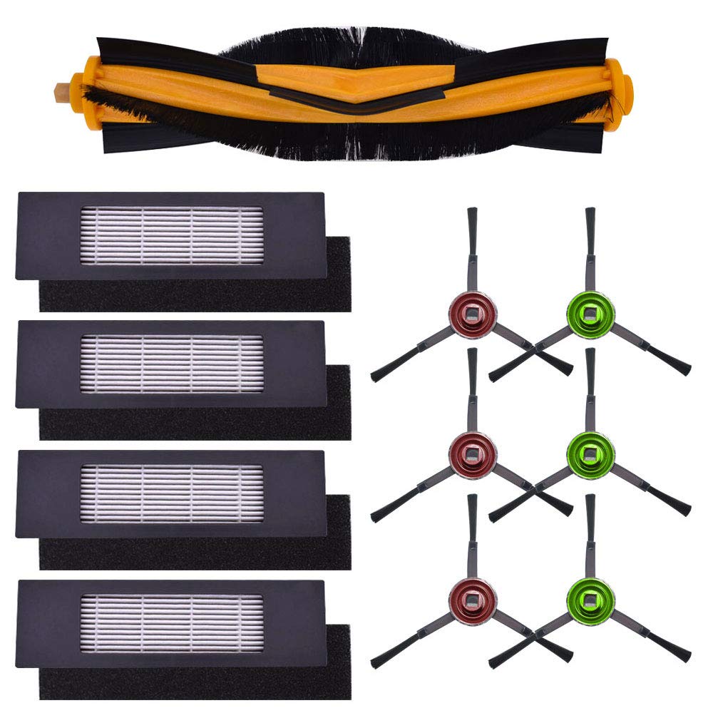 Neutop Replacement Compatible with Ecovacs Deebot OZMO 920, 950, T8 Aivi, T9+, N8 Pro+, N10 Plus, yeedi vac max, vac station, vac 2 pro, Robot Vacuum Parts with 1 Roller Brush 4 Filters 6 Side Brushes