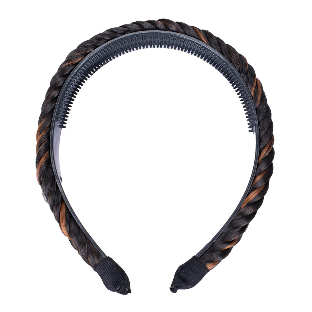 brown mix # 4H30 HHR8 : PRETTYSHOP Hair Band Plaited Braid Headband Hairpiece brown mix # 4H30 HHR8