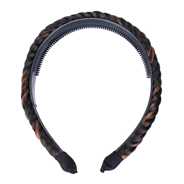 brown mix # 4H30 HHR8 : PRETTYSHOP Hair Band Plaited Braid Headband Hairpiece brown mix # 4H30 HHR8