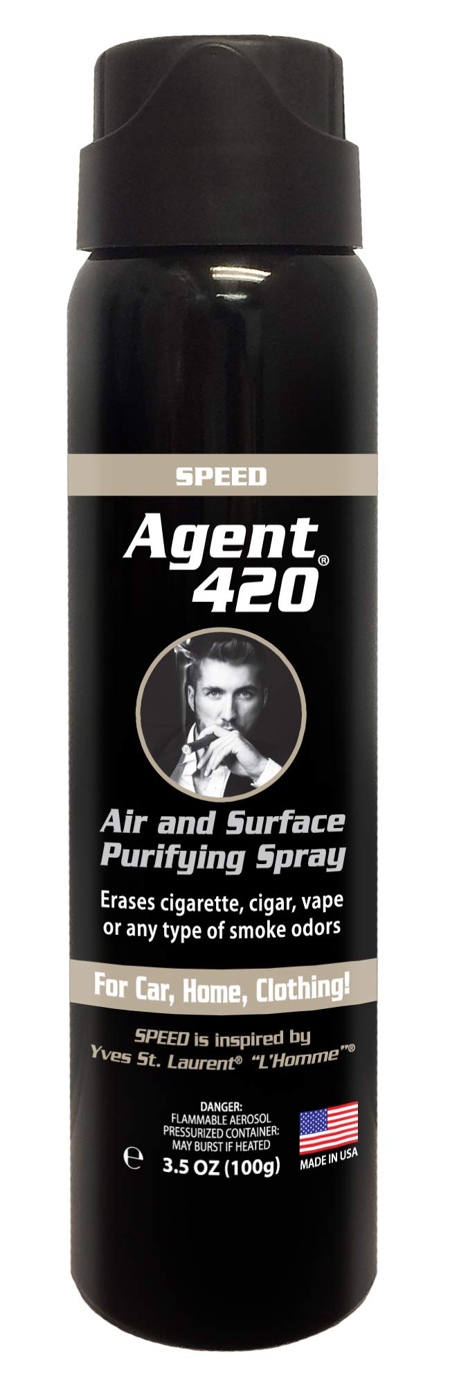 Air & Surface Purifying Spray - Erases Cigarette, Cigar & Most Foul Odors Breaks Down Smoke Odor at The Molecular Level - Eliminates Odors from Cars & Homes - 3.5 oz Spray (Speed)
