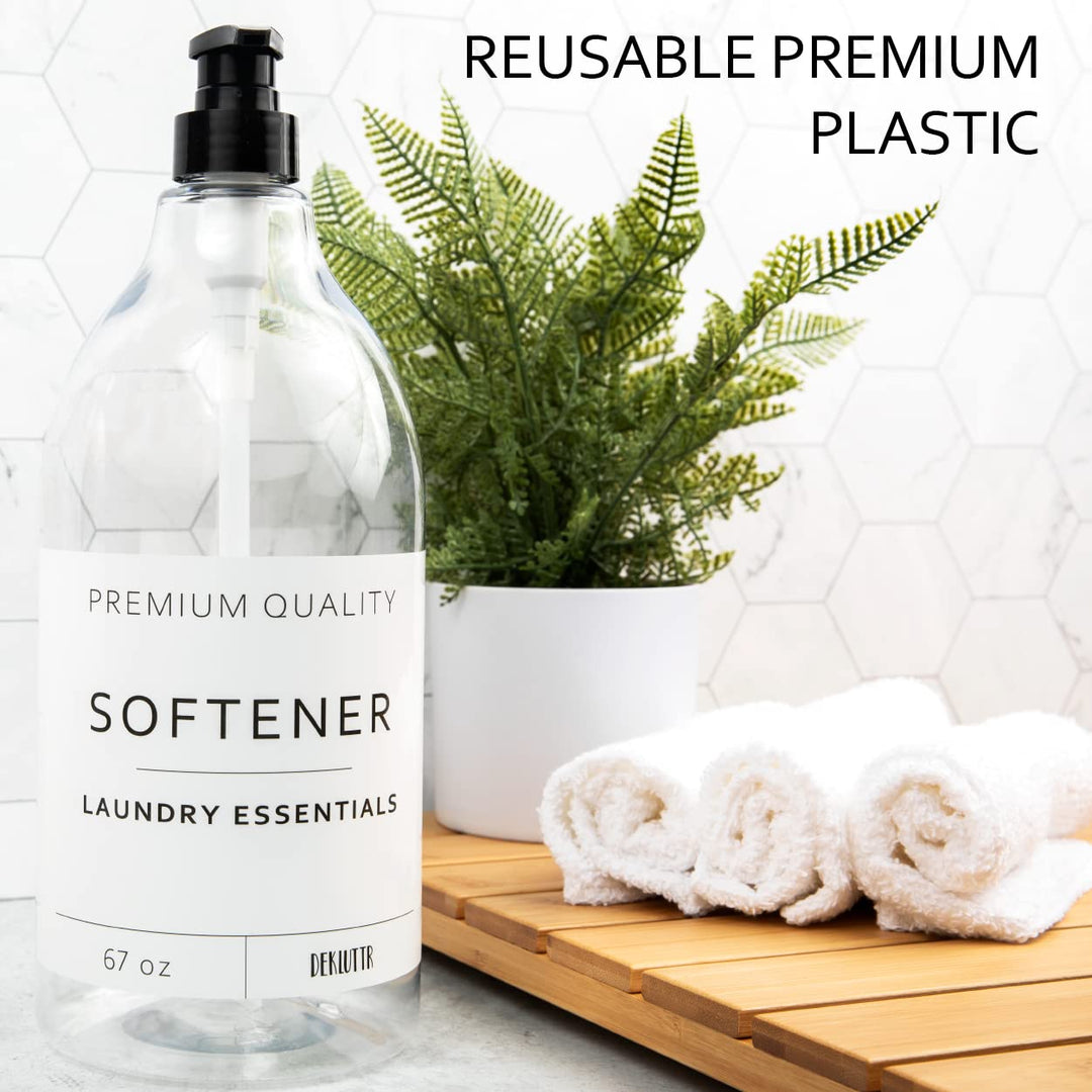 Laundry Soap and Fabric Softener Dispenser Bottle with Pump