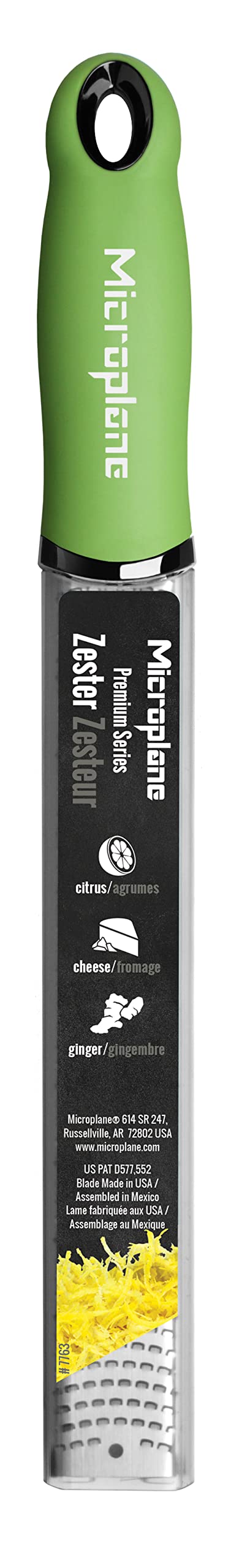 Premium Classic Series Zester Grater, 18/8, Green