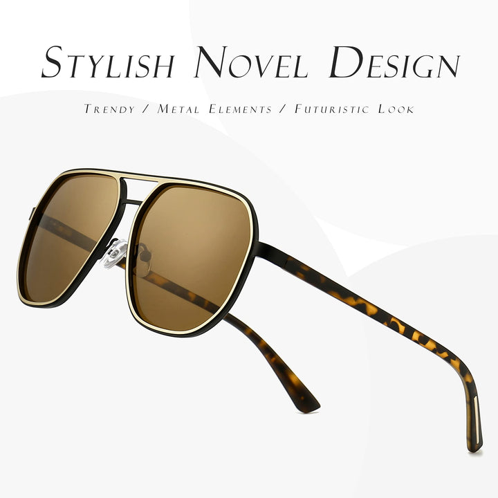 SUNGAIT Aviator Sunglasses for Men and Women, Polarized