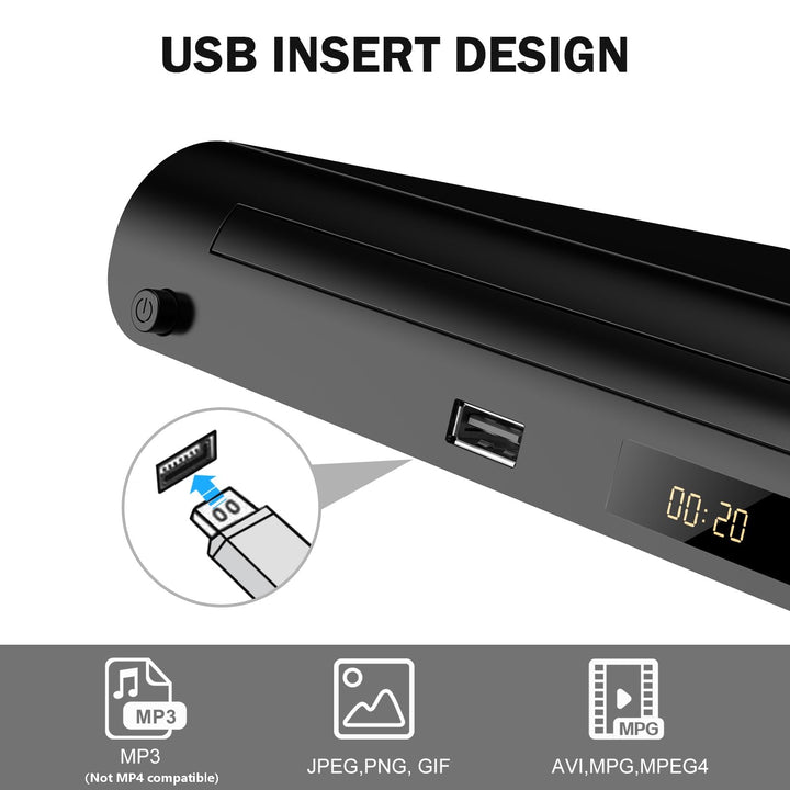 HD DVD Player, DVD Players for TV, All Region Free DVD Players with Dual Microphone Jack HDMI &amp; RCA Output, Support USB Input, NTSC/PAL Up-Convert to 1080P, HDMI &amp; AV Cable Remote Control