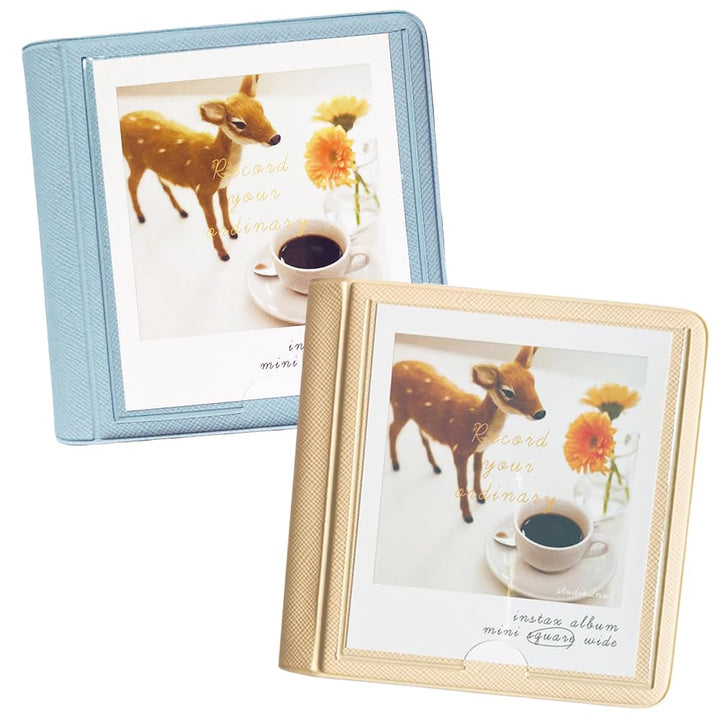 Fujifilm Instax Square Photo Album Instant Film 29Pockets Set of 2 Beige Blue
