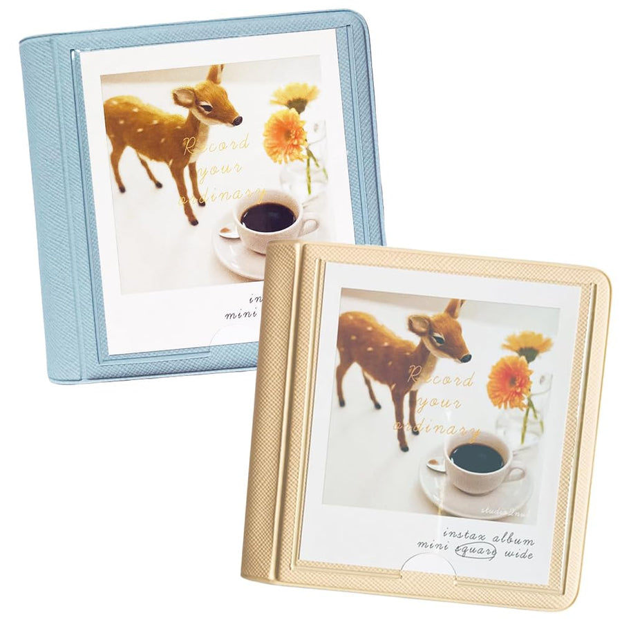 Fujifilm Instax Square Photo Album Instant Film 29Pockets Set of 2 Beige Blue