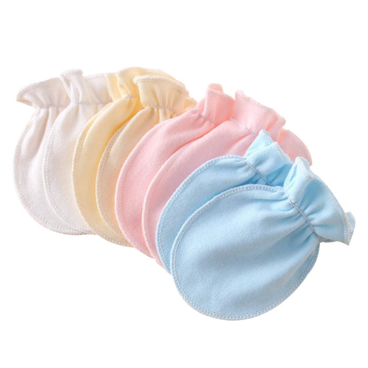Baby Mittens Newborn No Scratch Cotton Mittens for 0-6 Months Baby Gloves Boys Girls 10 Pack White