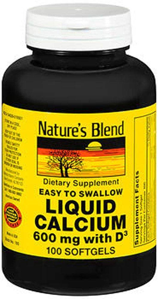Natures Blend, Easy to Swallow, Liquid Calcium, 600mg, 