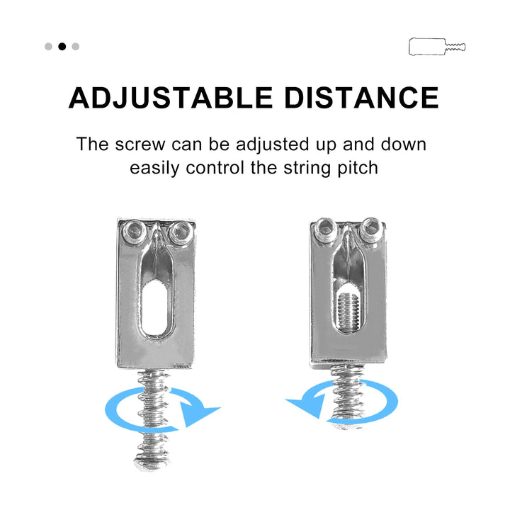 Guitar Bridge Saddle with Spring Screws Wrench Tremolo for Fender Strat Stratocaster Tele Telecaster Electric Guitar Replacement Parts Accessories 6Pcs Bridge Saddles(Chrome)