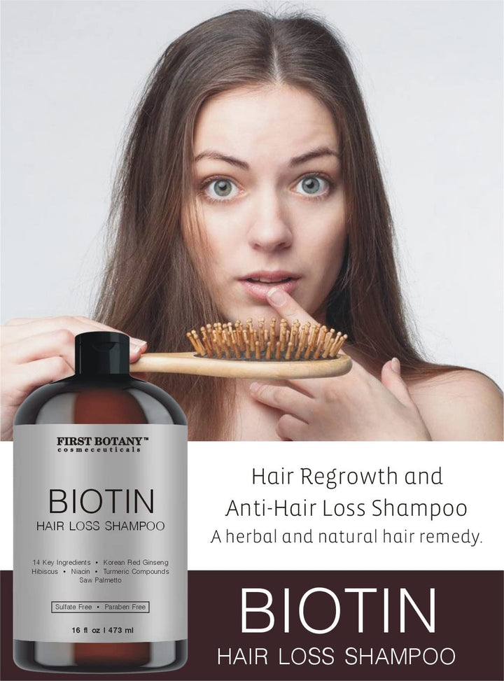 Cosmeceuticals, Hair Regrowth and Anti Hair Loss Shampoo 16 fl oz, with DHT blockers- Daily Hydrating, Detoxifying, Volumizing Shampoo For Men and Women