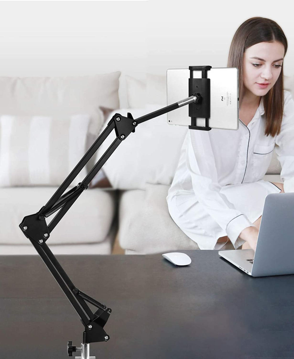 Tablet Stand for Bed, Adjustable and Foldable Tablet Stand Holder with 360 Degree Rotation for 4.7-10.5 inch iPhone Ipad Cellphone Tablet