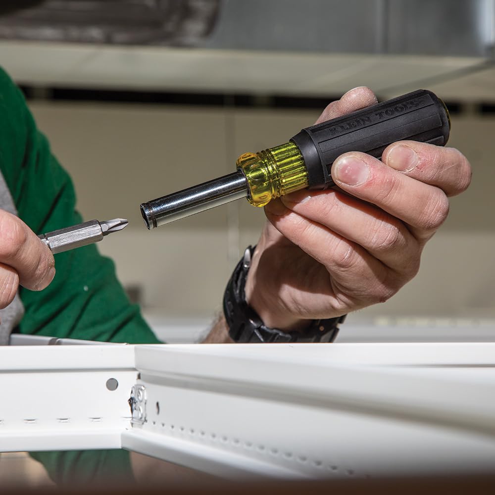 32500MAG Magnetic Multi-Bit Screwdriver / Nut Driver, 11-in-1 Multi Tool with 8 Bits, 3 Nut Driver Sizes, Cushion Grip Handle