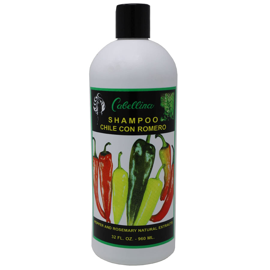 Chile con Romero Shampoo, Cleansing Shampoo witth Pepper and Rosemary Extract. Helps you Prevent Hair Loss, Cleans and Refresh your Hair, 32 FL Oz, Bottle