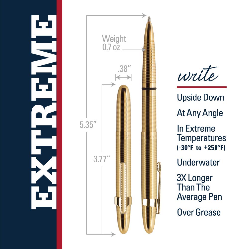 Space Pen Bullet Pen - 400 Series - Lacquered Brass - Gift Boxed
