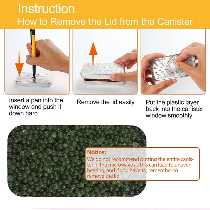4 Packs 40Gram Indicating Silica Gel Desiccant Canister