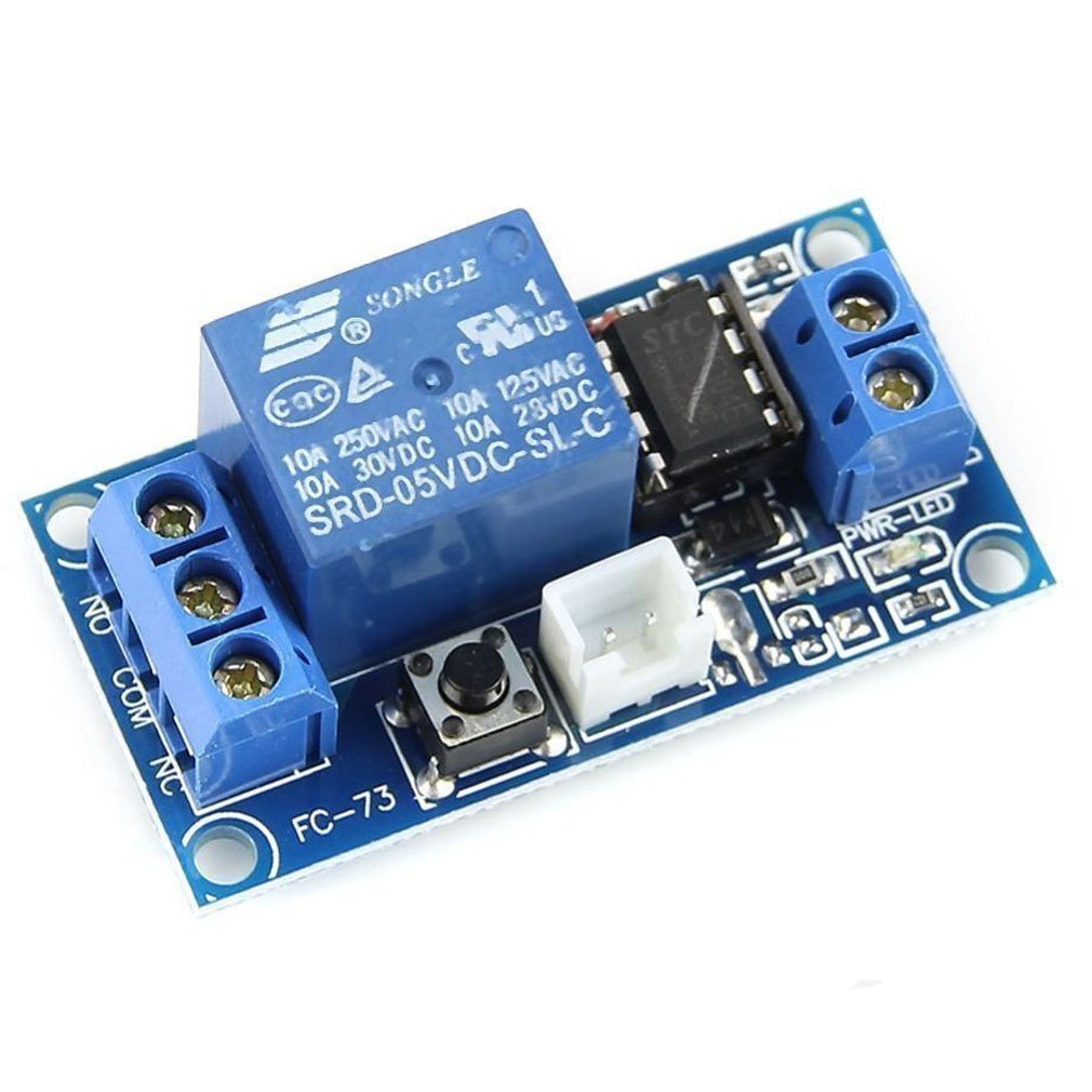 HiLetgo 5V 1 Channel Self Locking Bistable One Button Start/Stop Self-Locking Relay Module Relay Switch for MCU Control