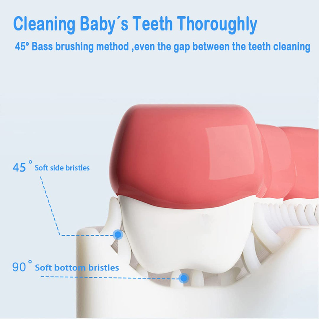 2 Pack Kids U-Shaped Toothbrush, Manual Training Tooth 