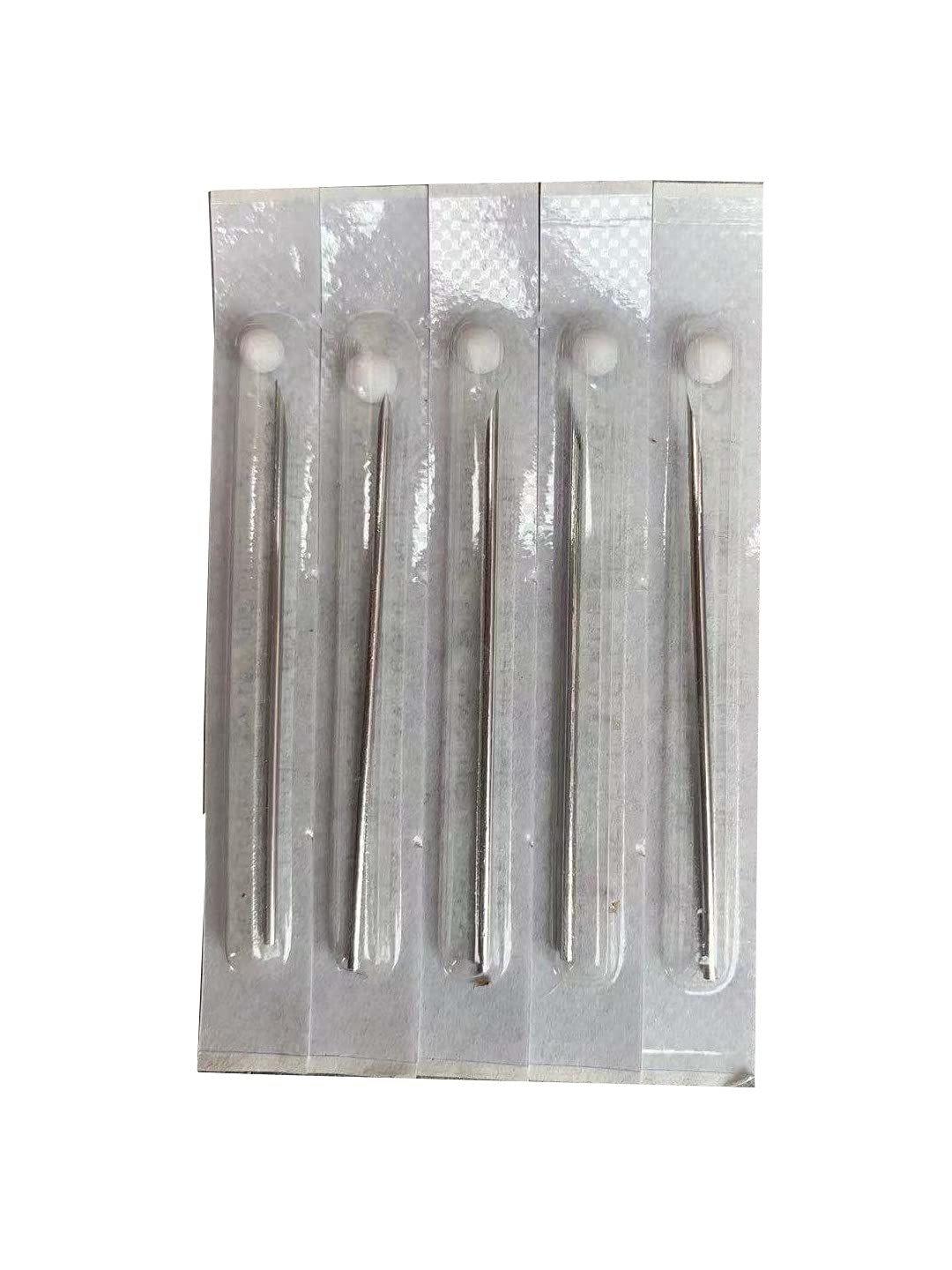 14G 5 Pieces Body Ear Navel Nose Lip Nipple Piercing Needles