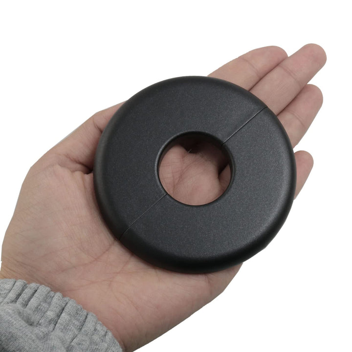 2pcs Pipe Hole Air Conditioning Hole Decorative Cover 28x80mm Snap On Black Round Cover Round Escutcheon Plate