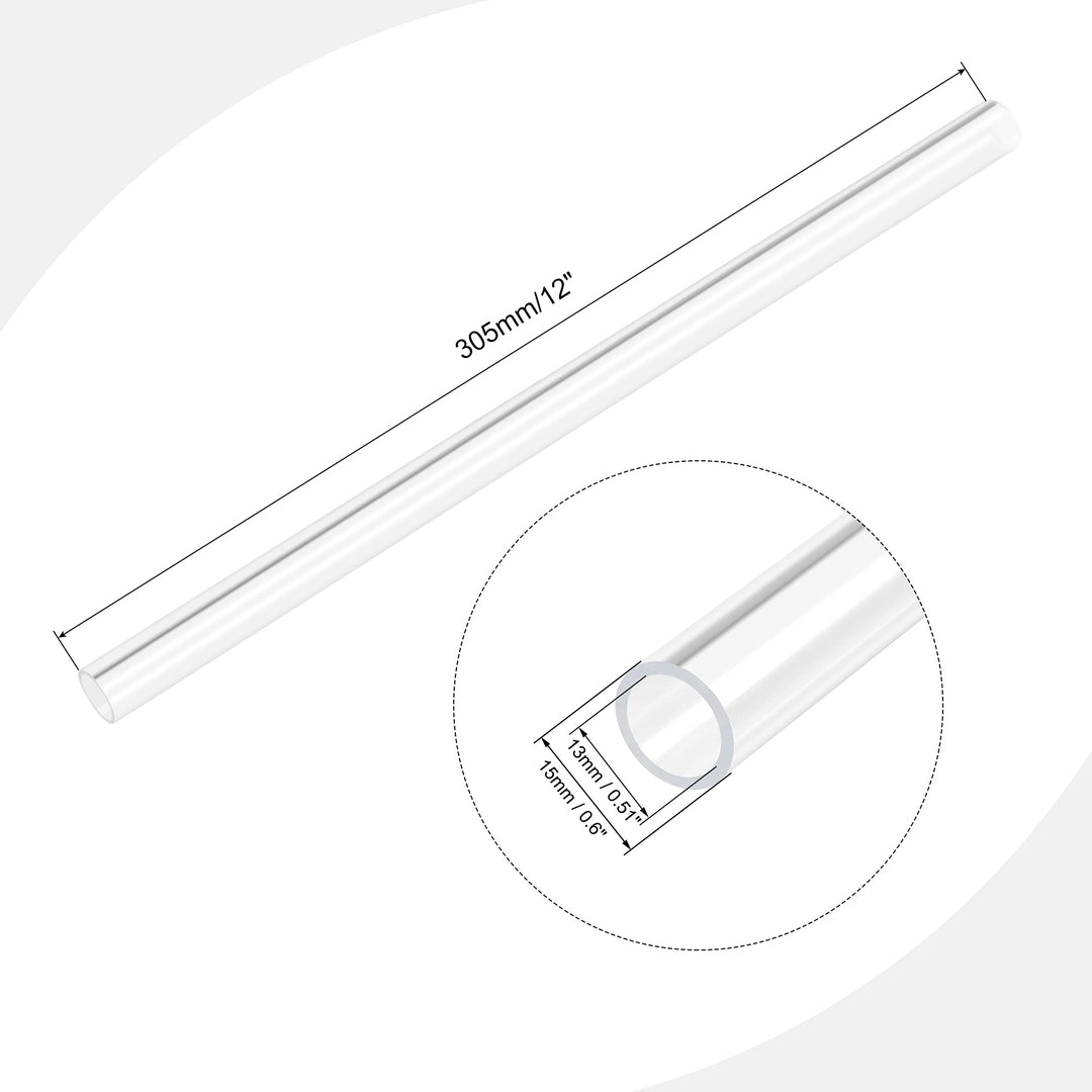 MECCANIXITY Acrylic Pipe Rigid Round Tube Clear 13mm(0.