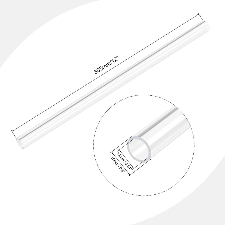 MECCANIXITY Acrylic Pipe Rigid Round Tube Clear 13mm(0.