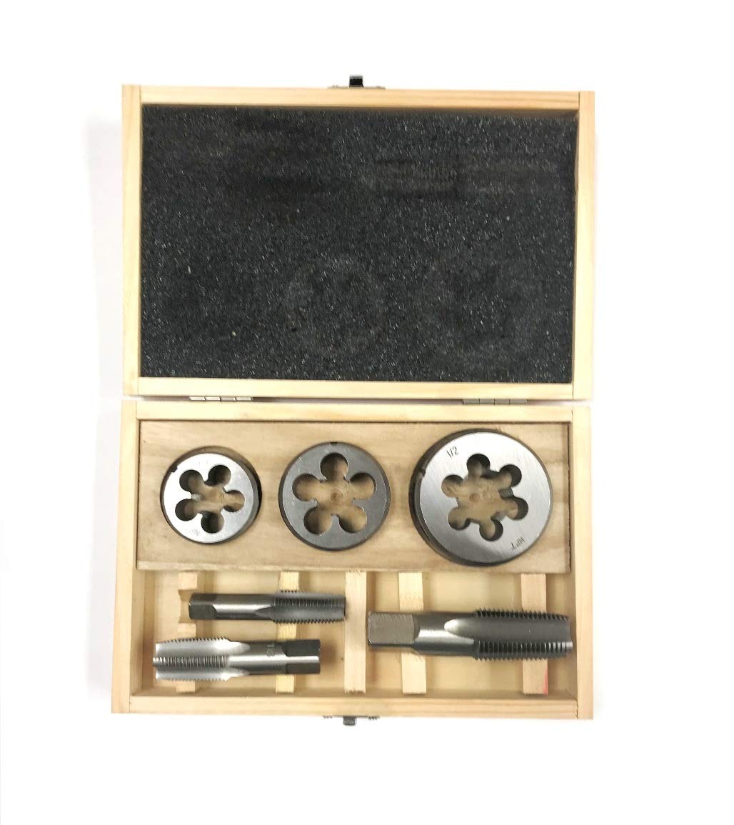 1011-3313 6 Piece 1/4-1/2 Npt Taper Pipe Tap and Die Set