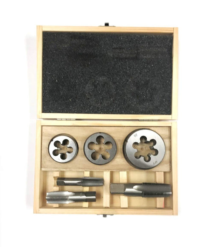 1011-3313 6 Piece 1/4-1/2 Npt Taper Pipe Tap and Die Set