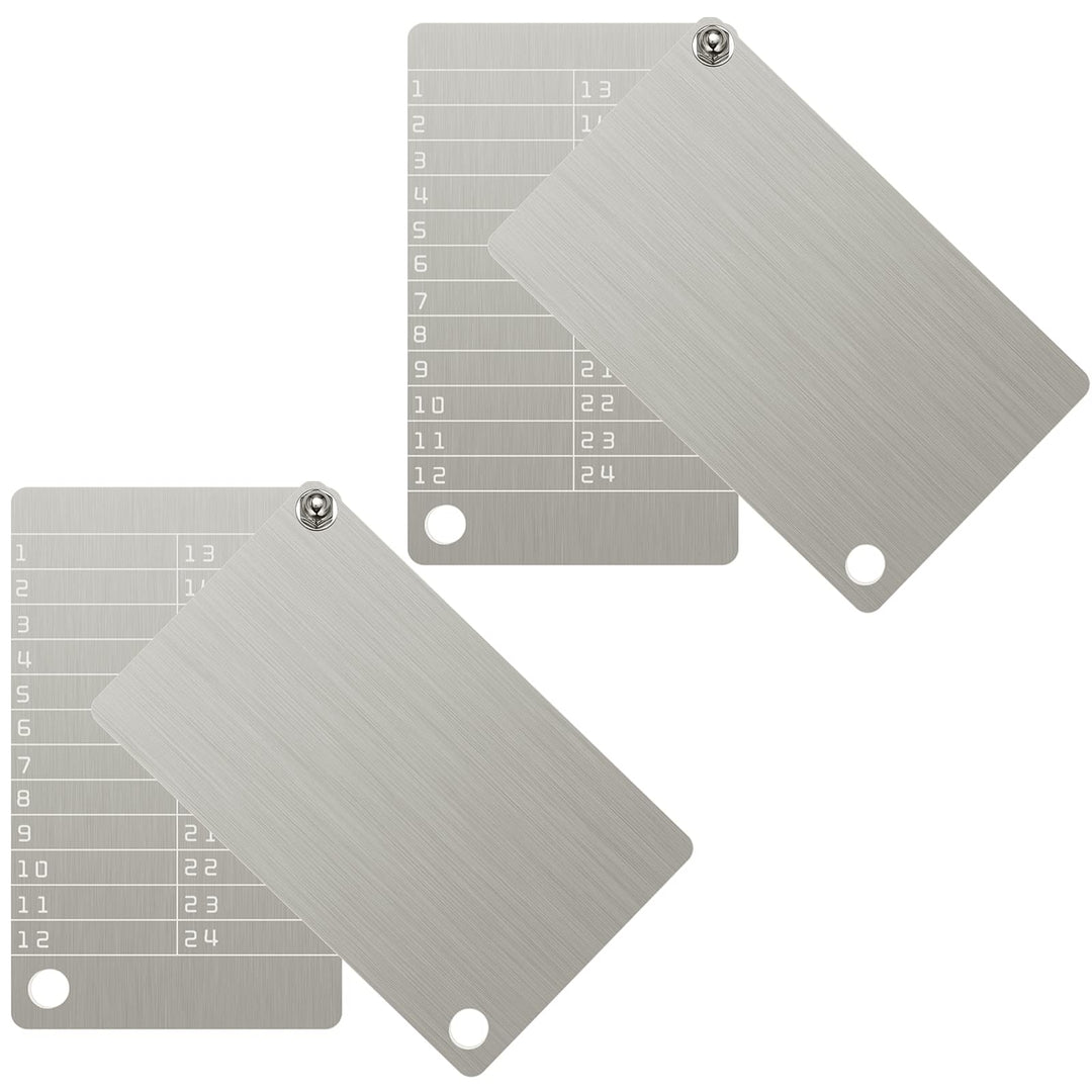 4 Plates Steel Wallet Crypto Cryptocurrency Seed Storage Crypto Wallet for Bitcoin Hardware Cold Wallet Backup, Compatible with BIP39 Hardware (Stainless Steel Classic Color)