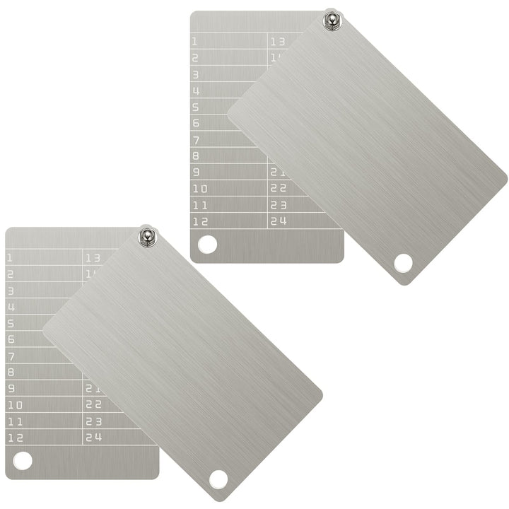 4 Plates Steel Wallet Crypto Cryptocurrency Seed Storage Crypto Wallet for Bitcoin Hardware Cold Wallet Backup, Compatible with BIP39 Hardware (Stainless Steel Classic Color)