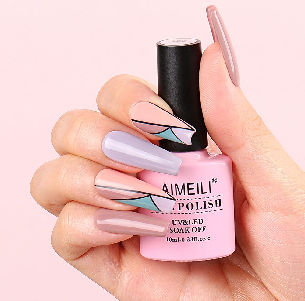 Soak Off Gel Nail Polish Gifts for Mother&#39;s Day, Pastel Pink Nude Color Natural Skin Tone Nail Gel Color Set Of 6pcs X 10ml - Kit Set 22