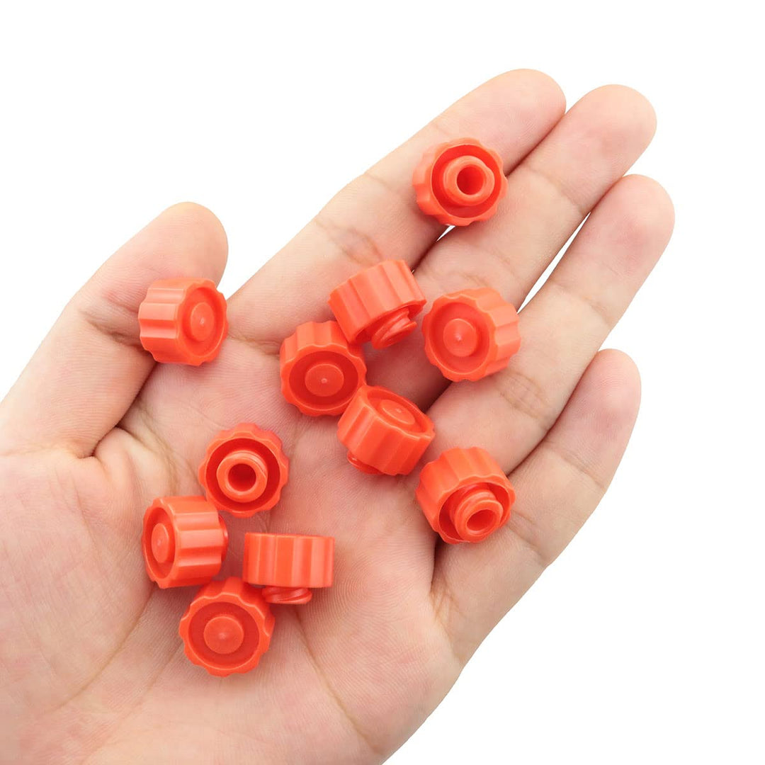 ITROLLE Syringe Luer Lock Cap 100PCS Orange Round No Ne