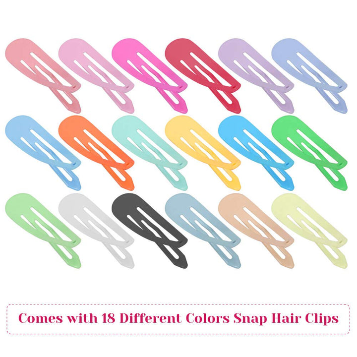 anezus 80 Pcs 2 Inch Snap Multicolor Hair Clips Non-Sli
