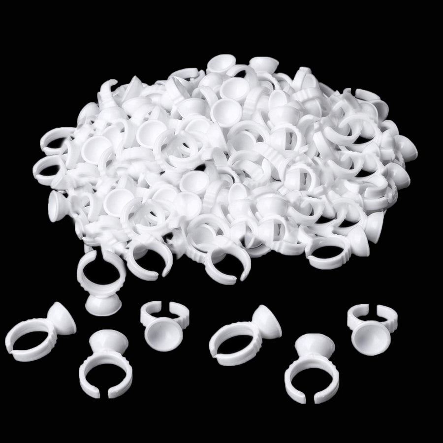 Glue Rings, 300PCS Glue Rings for Eyelash Extensions, Disposable Lash Glue Rings Cup for Eyelash Extension Supplies, Lash Glue Holder Pigment Rings for Lash Supplies